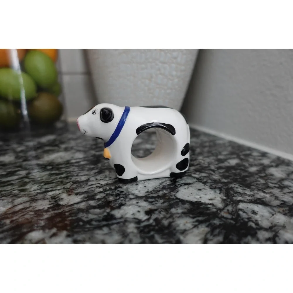 Ceramic animal figurines napkin holders set of 2‎